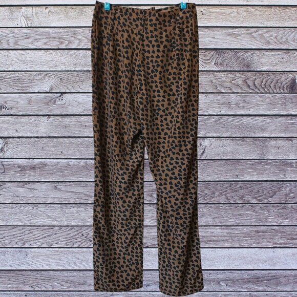 Bar III Women's Medium Animal Print Lightweight Pleated Pants - Picture 4 of 5